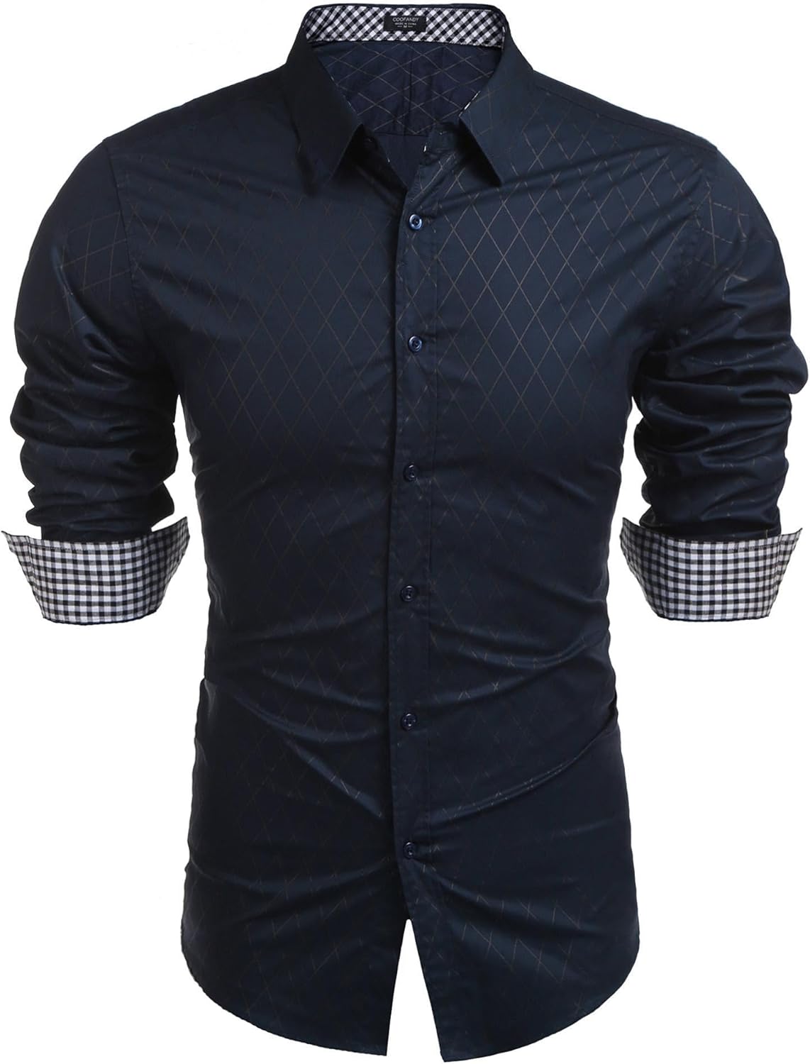 COOFANDY Men's Business Dress Shirt Long Sleeve Slim Fit Style