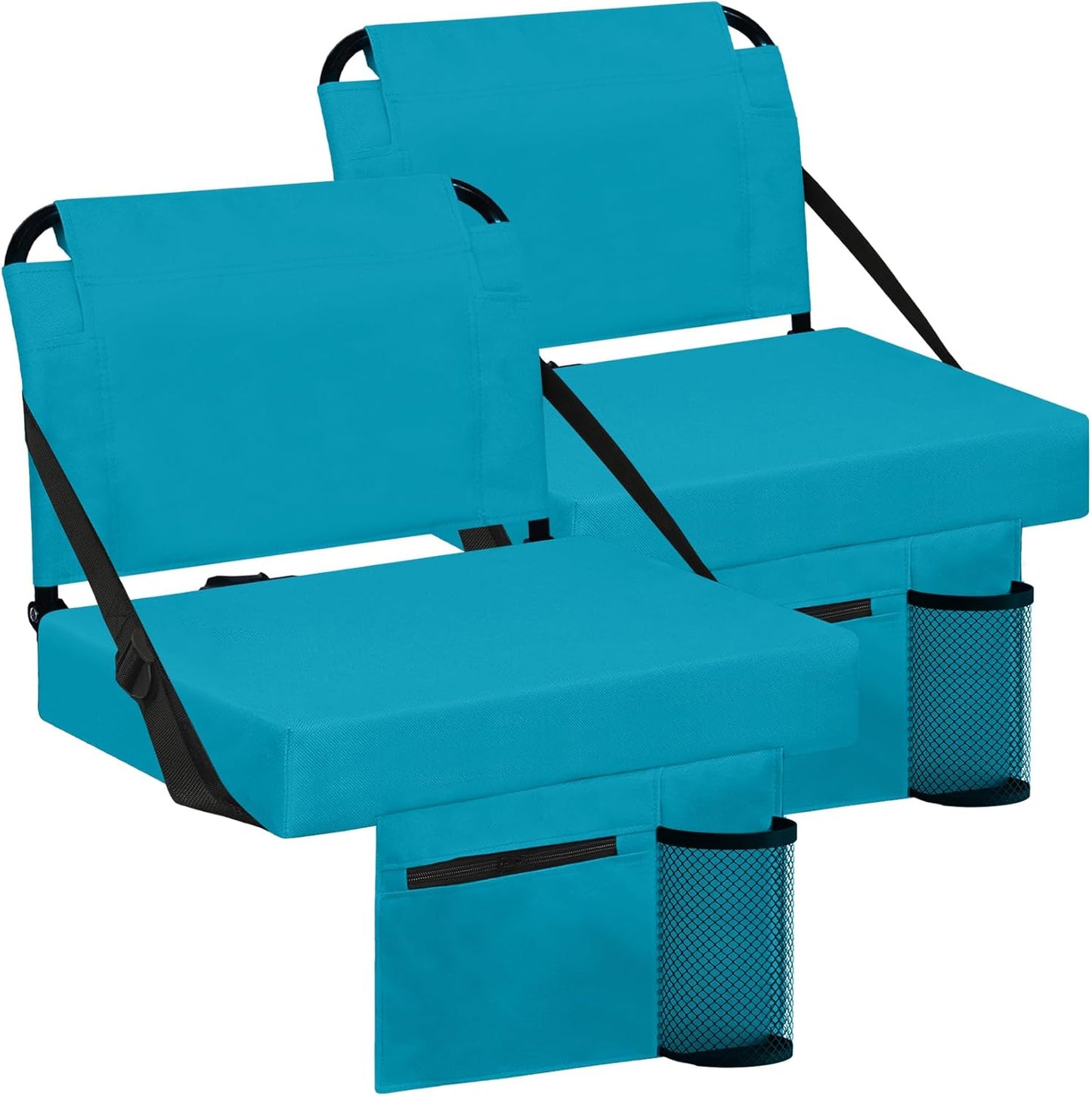 Stadium Seat for Bleachers with Back Support and Cushion