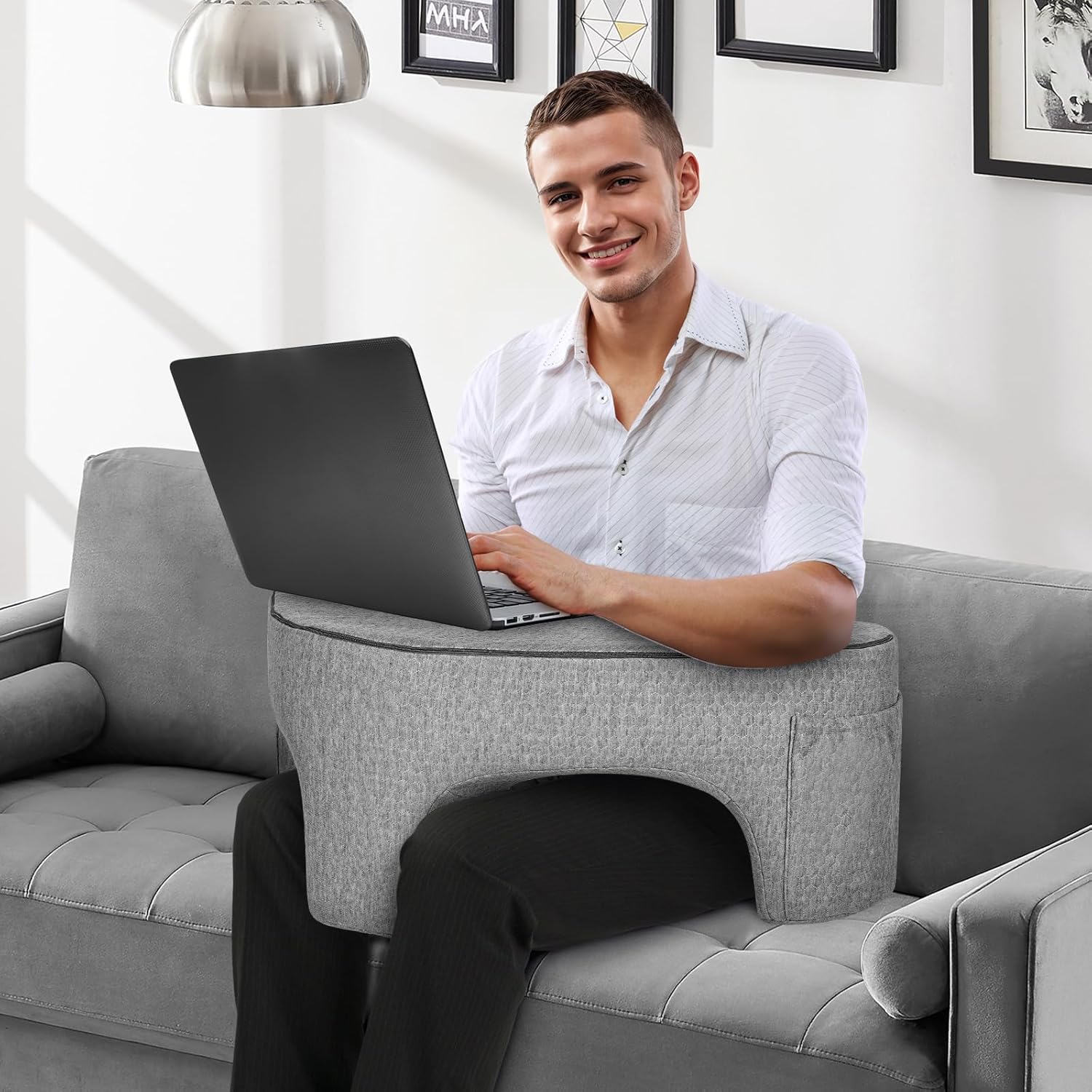 Memory Foam Gaming Lap Pillow - Comfort & Support!