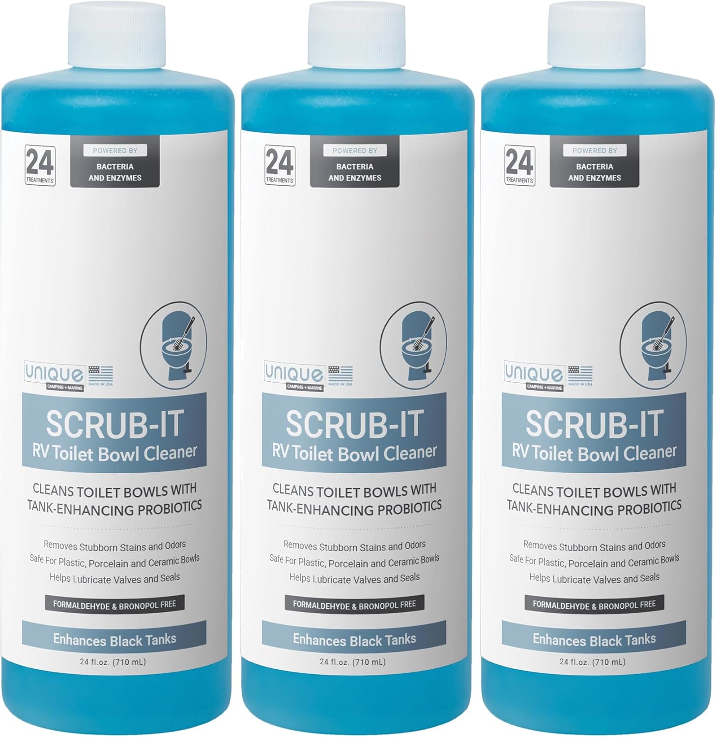 Unique Scrub-It RV Toilet Bowl Cleaner Liquid - 24 oz 3-Pack