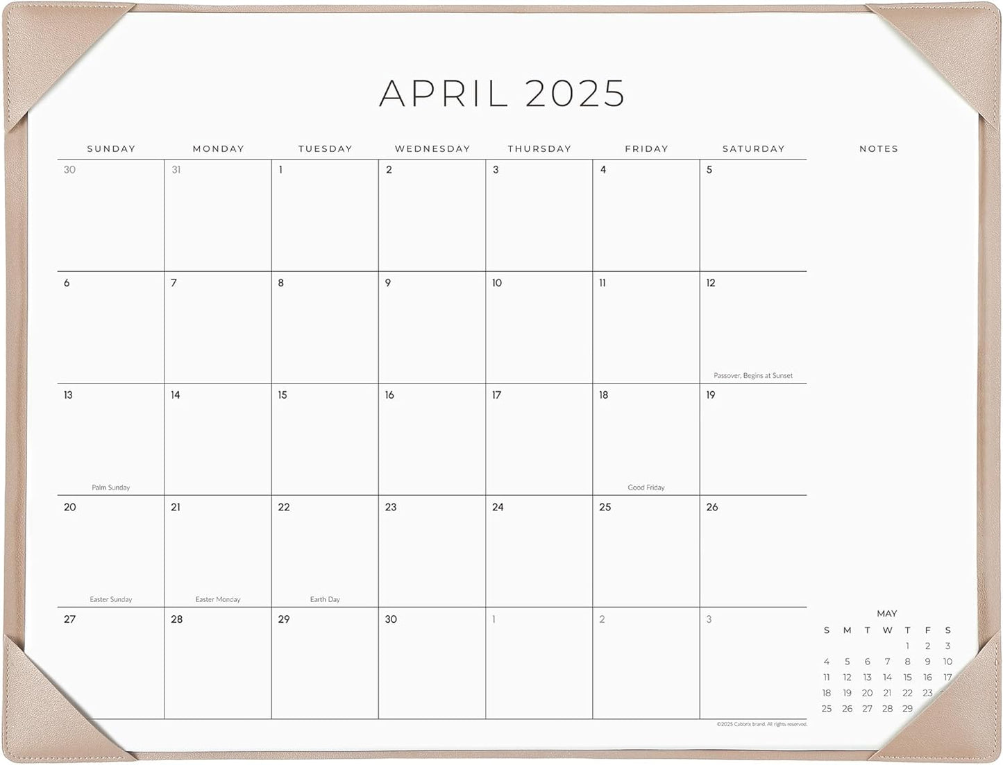 Cabbrix 2025-2026 Large Desk Calendar - Plan Ahead with Ease!