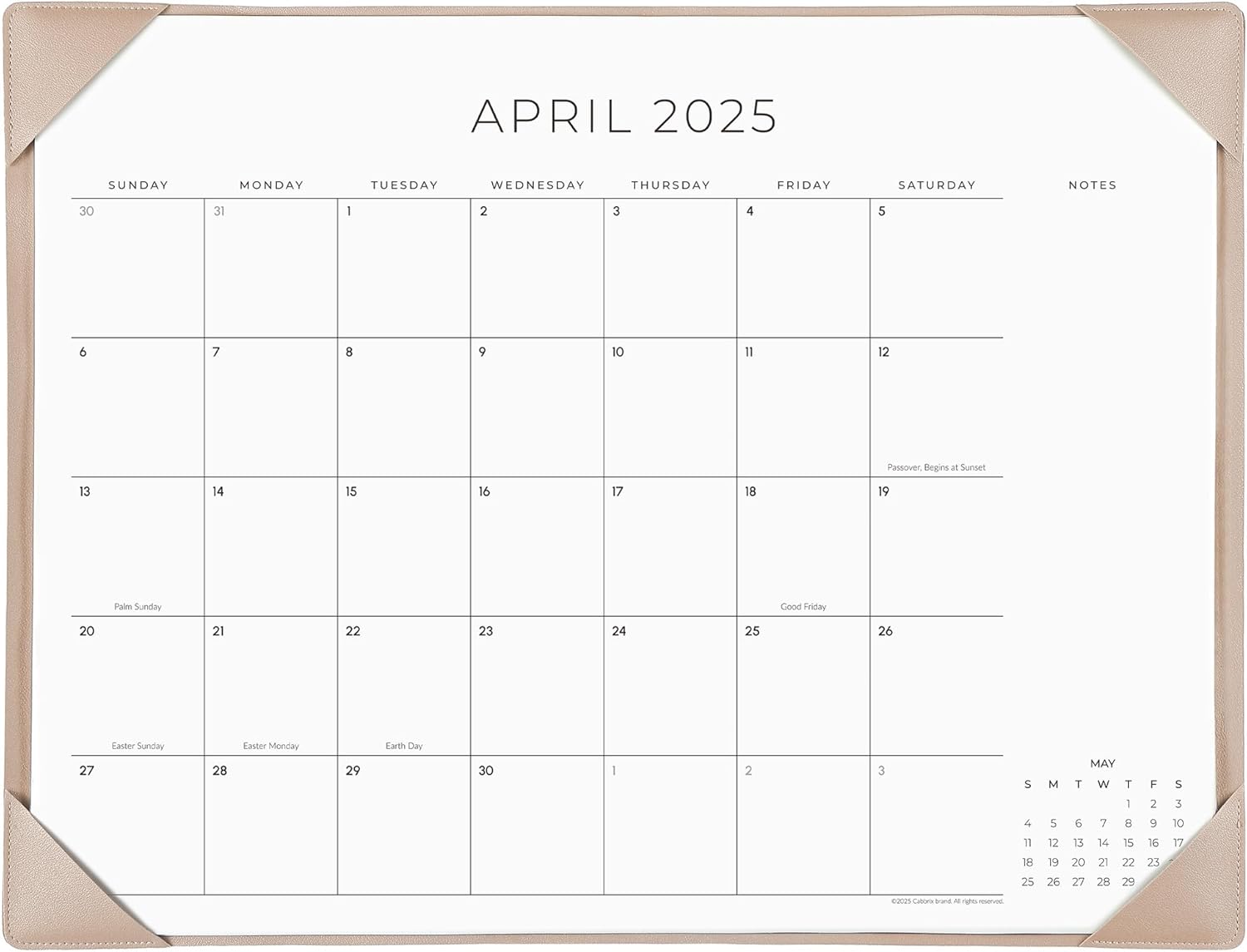 Cabbrix 2025-2026 Large Desk Calendar - Plan Ahead with Ease!