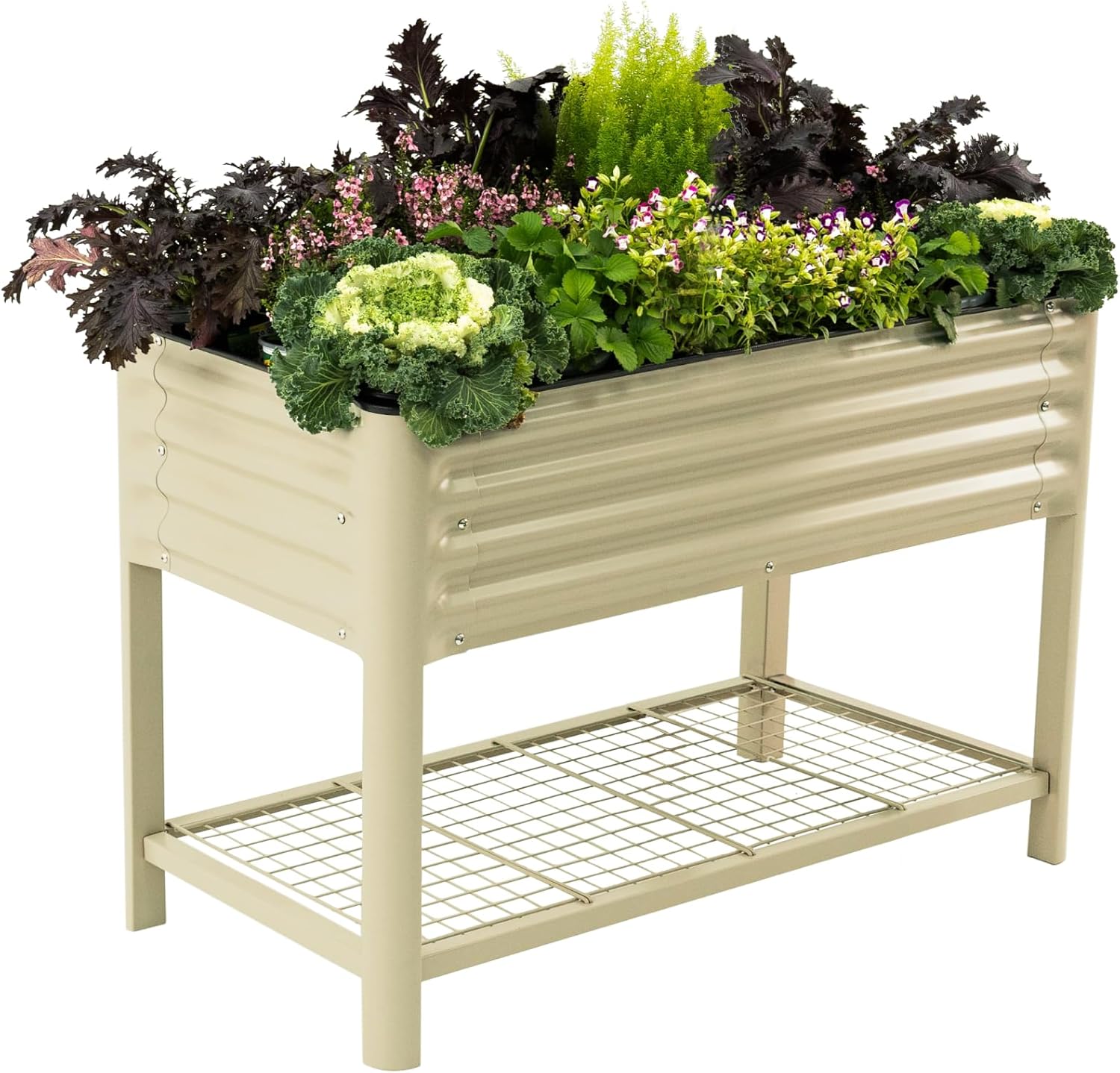 Elevated Raised Garden Bed for Herbs and Vegetables, 2ft x 4ft