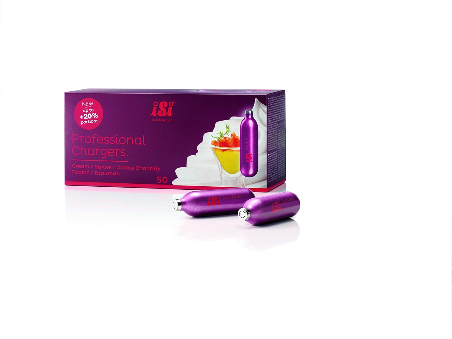 iSi North America Pro 8.4g Cream Chargers for Whippers 50 Pack