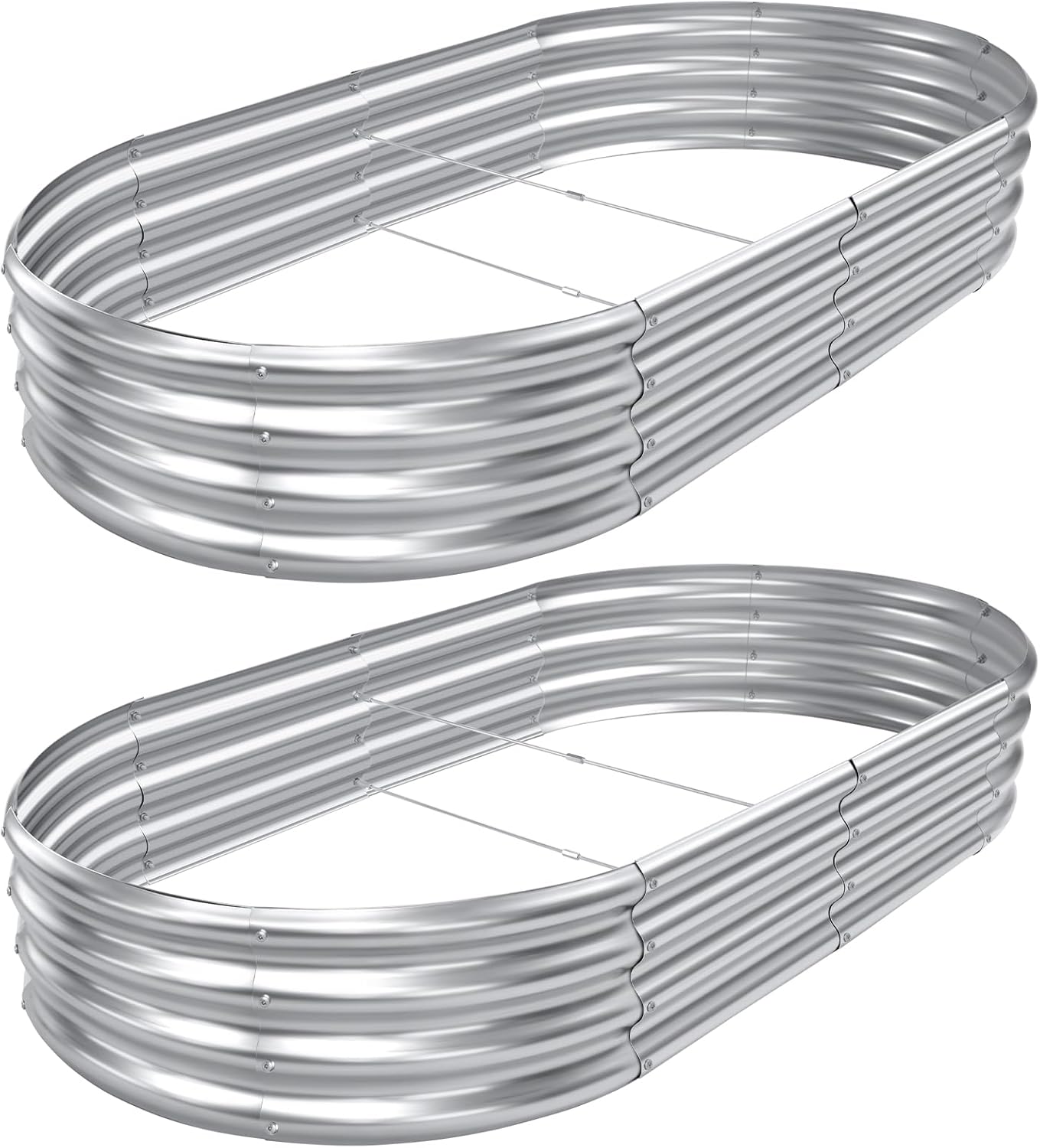 2pack 841ft Raised Garden Bed for Outdoor Vegetables and Plants