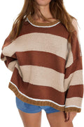 Trendy Color Block Striped Sweater for Women Perfect for Fall Wear