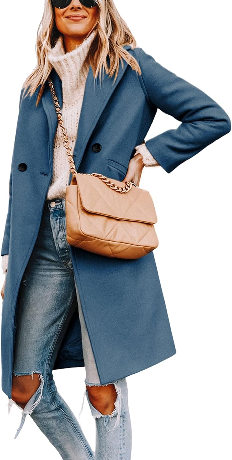 Hooever Women's Winter Wool Coat for Casual Elegance and Warmth