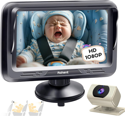 Rohent Beige Baby Car Camera - 1080P HD Night Vision