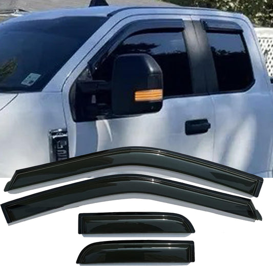 Window Visors Rain Guards for 15-24 Ford F-150 Extended Cab