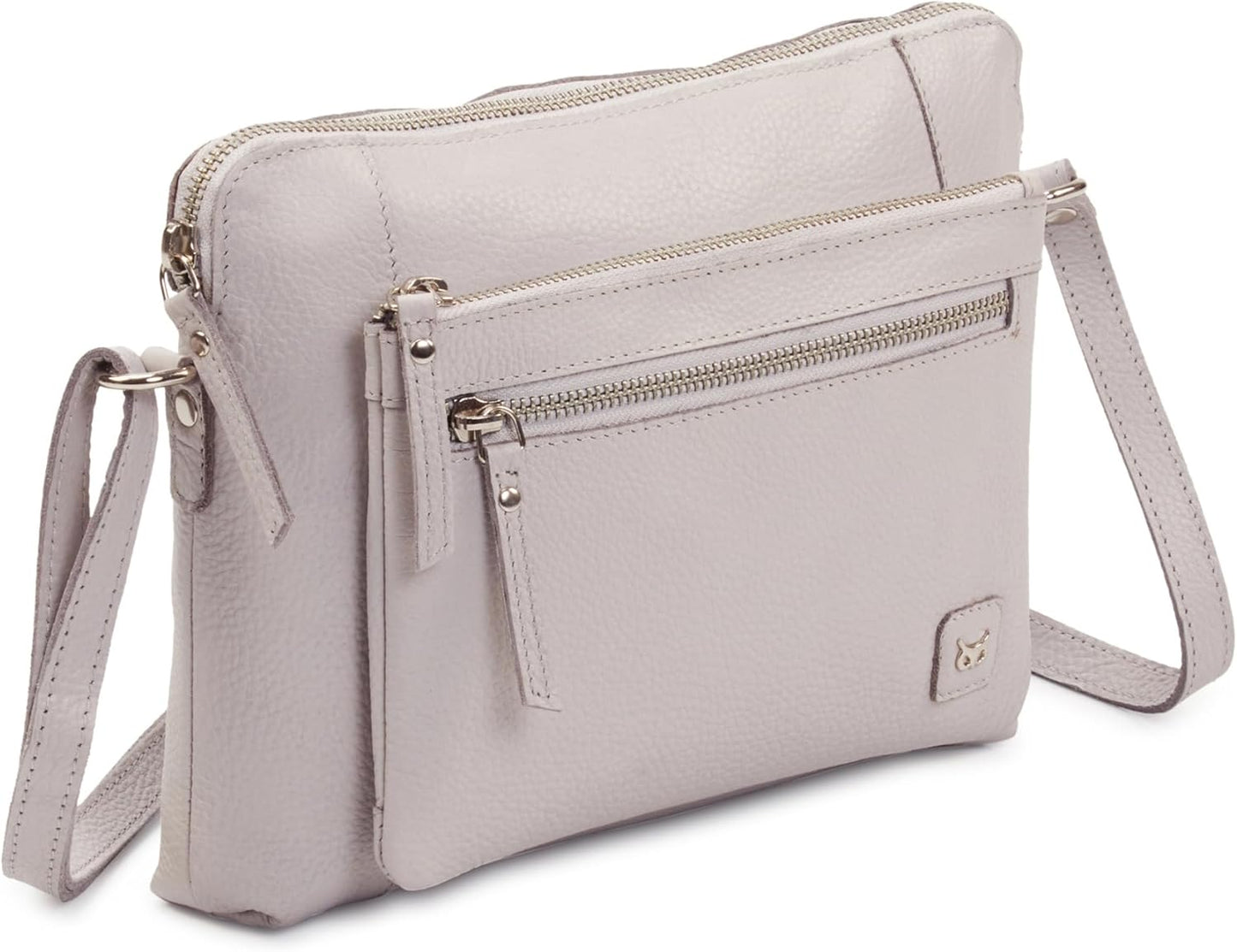 Small Soft Pebbled Real Leather Crossbody Handbag for Daily Use