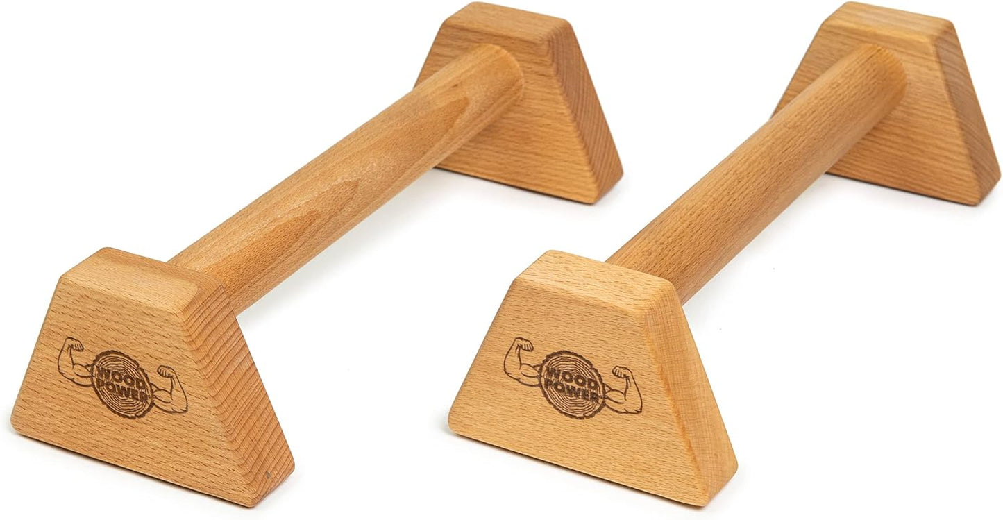 Wooden Parallettes Push Up Bars for Joint-Friendly Workouts