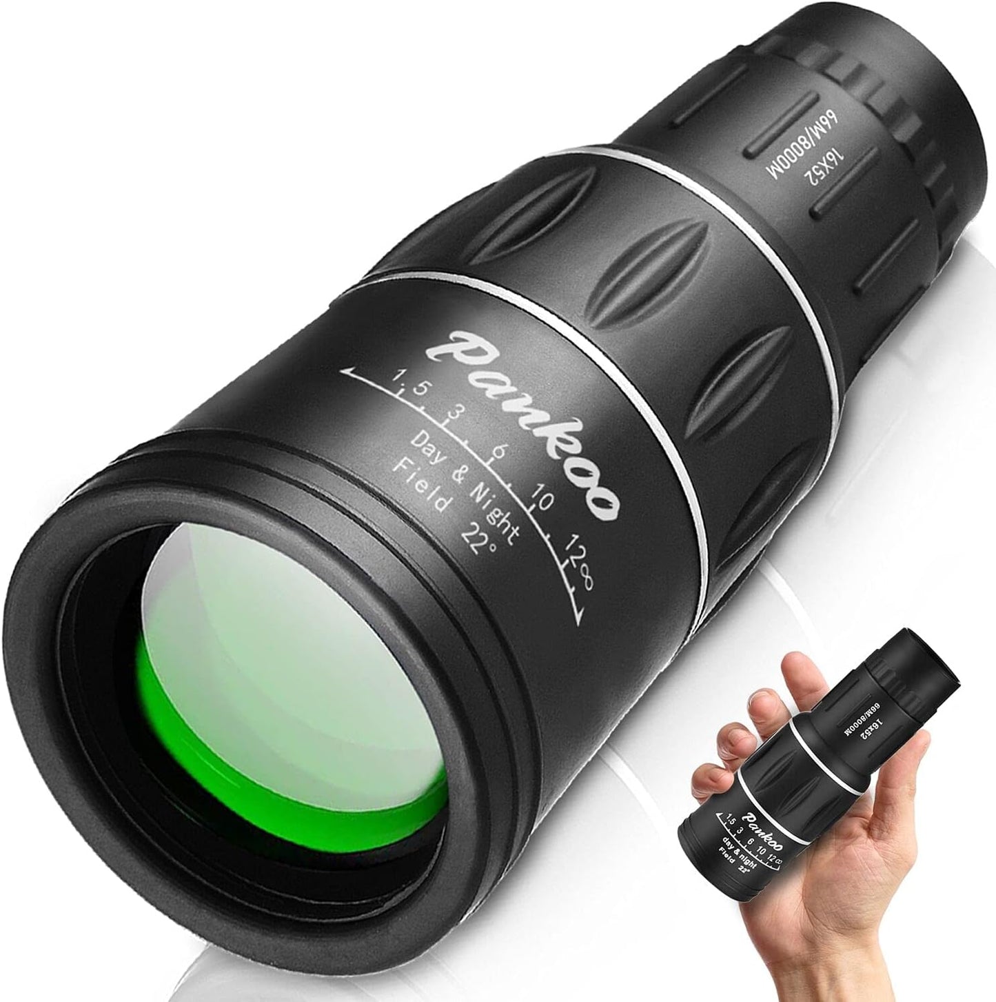 16X52 Monocular Telescope for Adults - High Powered Compact Scope
