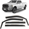 In-Channel Rain Guards for Dodge RAM 2500 3500 Crew Cab - Dark Smoke