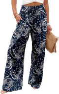 Angerella Womens Elastic High Waisted Palazzo Pants - Lightweight Mom