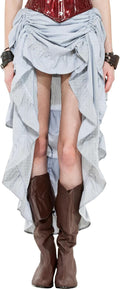 Steampunk Victorian Cosplay Skirt for Women - High-Low Ruffle Style