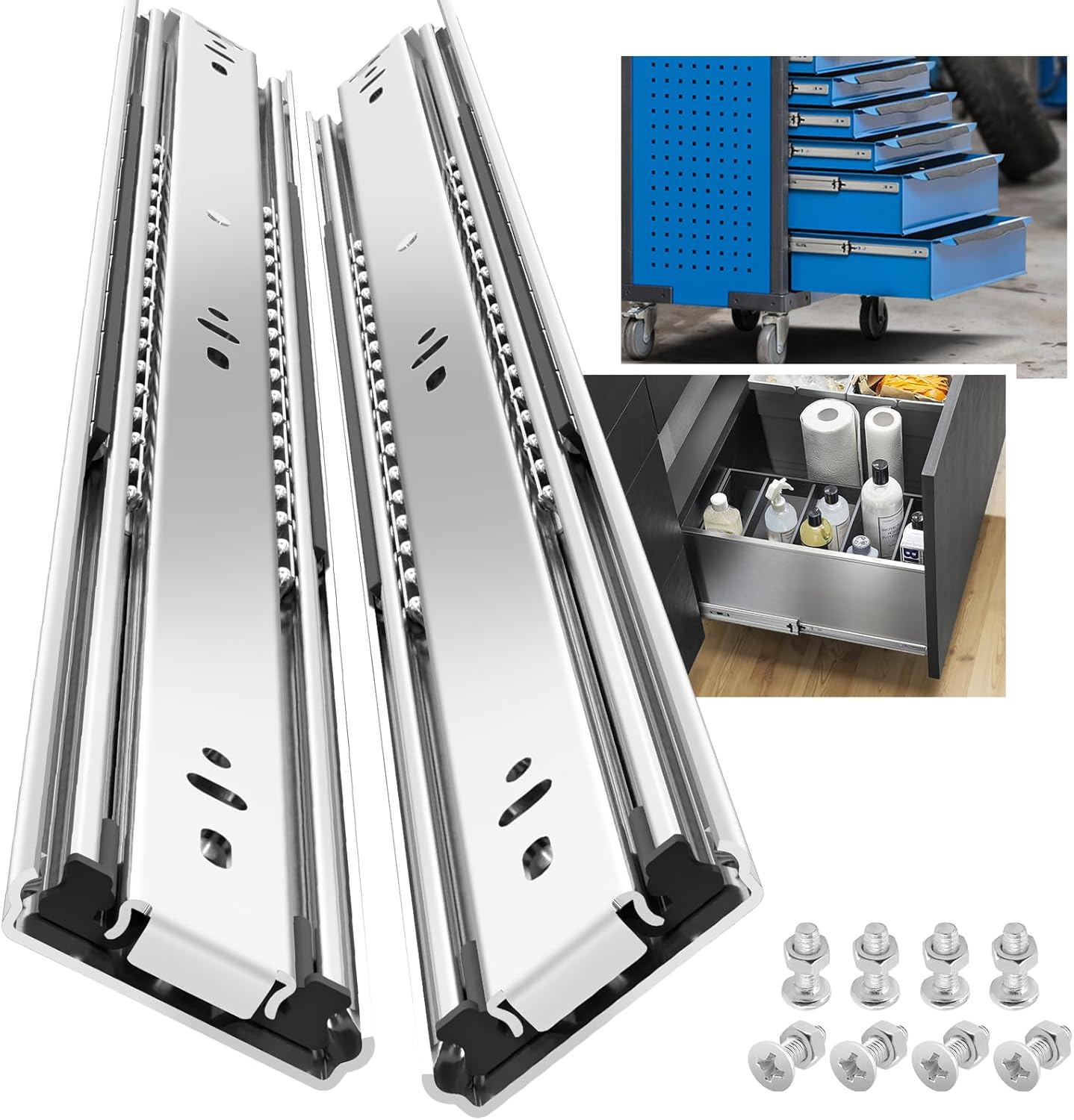 Heavy Duty Drawer Slides with 150 lb Capacity for Smooth Operation