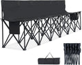 6 Seat Folding Soccer Bench - Portable Team Sideline Seating