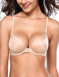 Wingslove Women's Push Up T-Shirt Bra - Lightly Padded Plunge Comfort