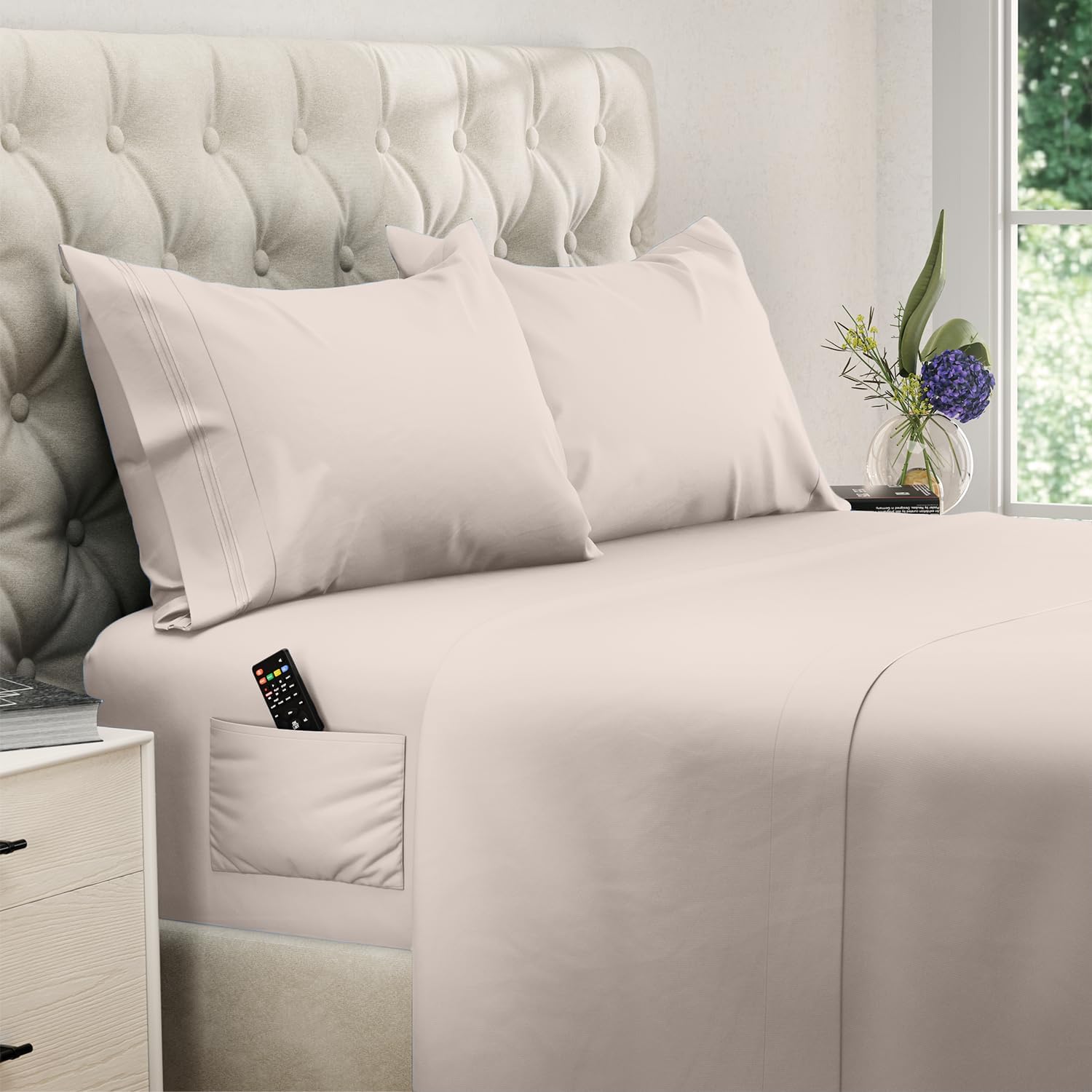 DREAMCARE Full Size Sheets Set - Soft Cooling Bed Sheets