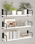 Floating Shelves 24 in Wall Mounted Set of 3 - Clean Storage Solution