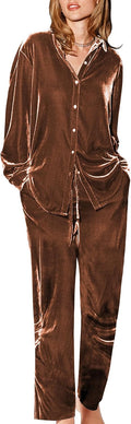 Ekouaer Velour Track Suits for Women Long Sleeve Pajama Set - Soft 5%