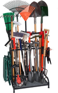 Garden Tool Organizer Yard Rack Holds 55 Tools - Heavy-Duty Steel