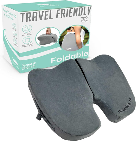 Premium Foldable Travel Seat Cushion for Tailbone Pain Relief