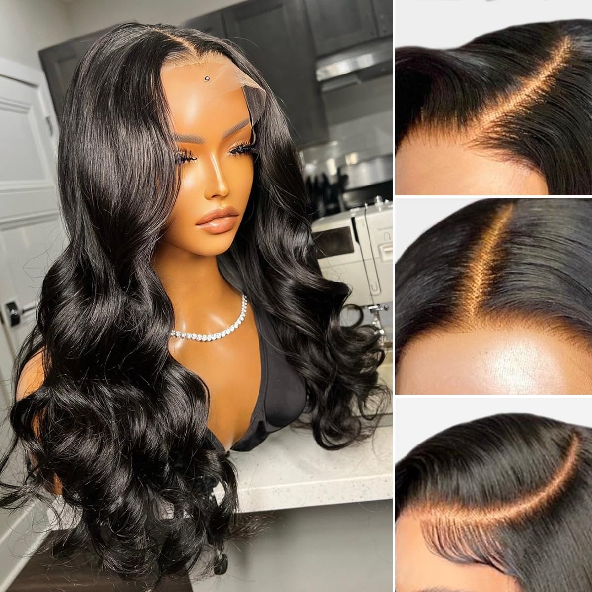 30Inch Synthetic Lace Front Wigs Body Wave for Natural Look