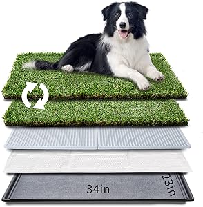 HQ4us Dog Grass Pad with Tray for Large Dog Litter Box