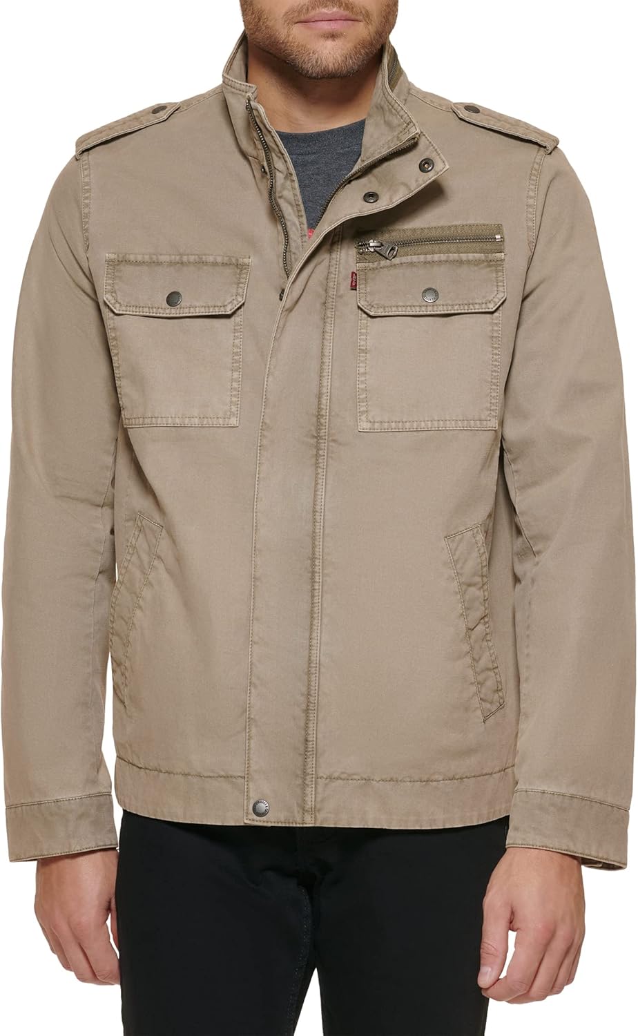 Levi's Washed Cotton Military Jacket for Men - Timeless Style