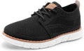 Boys Knit Oxford Sneakers - Lightweight Breathable Lace-Up Shoes