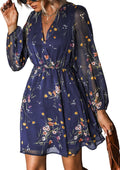 CUPSHE Women's Mini Dress V Neck Chiffon Floral - Flowy Summer Pick is