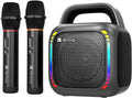 Karaoke Machine with 2 Wireless Microphones - Portable 50W Party