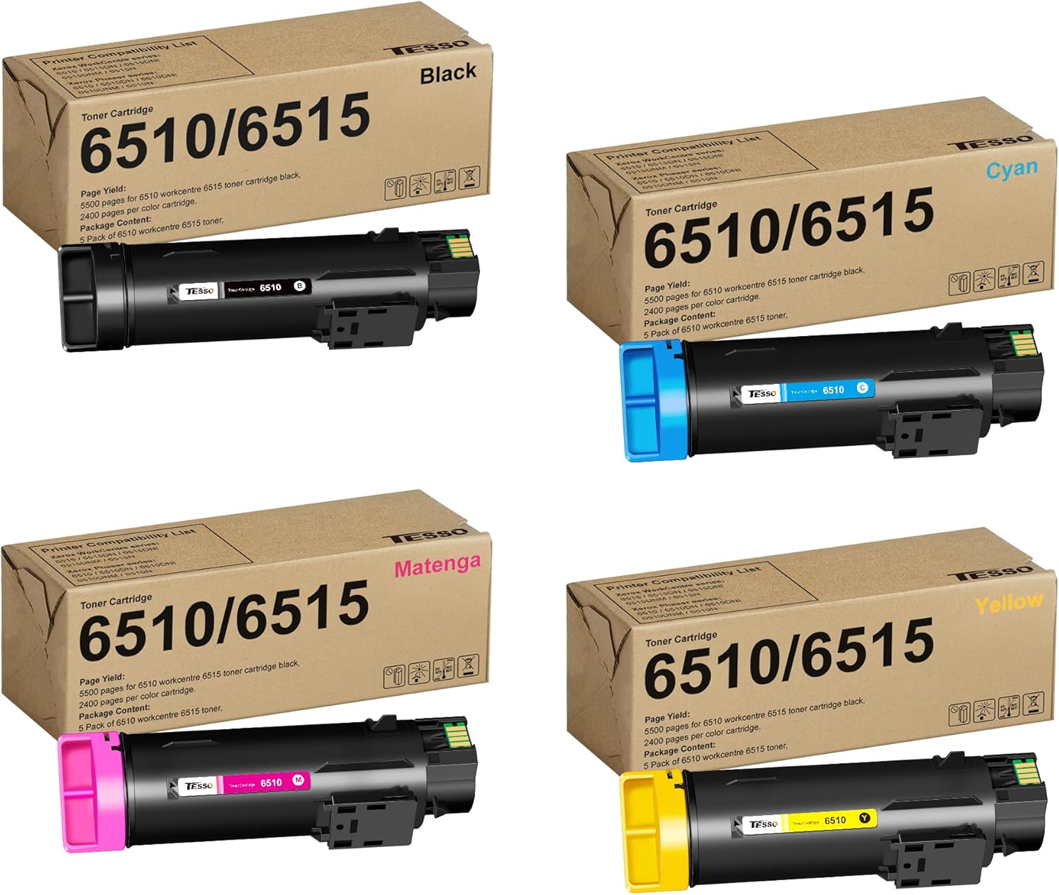 Phaser 6510 Toner Replacement for Xerox Workcentre 6515 Toner