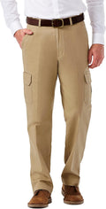 Haggar Men's Stretch Classic Fit Cargo Pant - Comfortable, Built