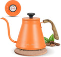 Gooseneck Kettle 37 fl oz with Thermometer - Orange Pour Over