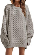 Oversized Chunky Cable Knit Sweater for Women - Cozy Style