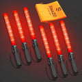 6 Pack Traffic Wand 21 in LED Safety Baton - High Visibility