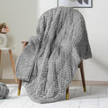 Wemore Fleece Weighted Blanket for Adults - Cozy Dual-Sided 12 lb