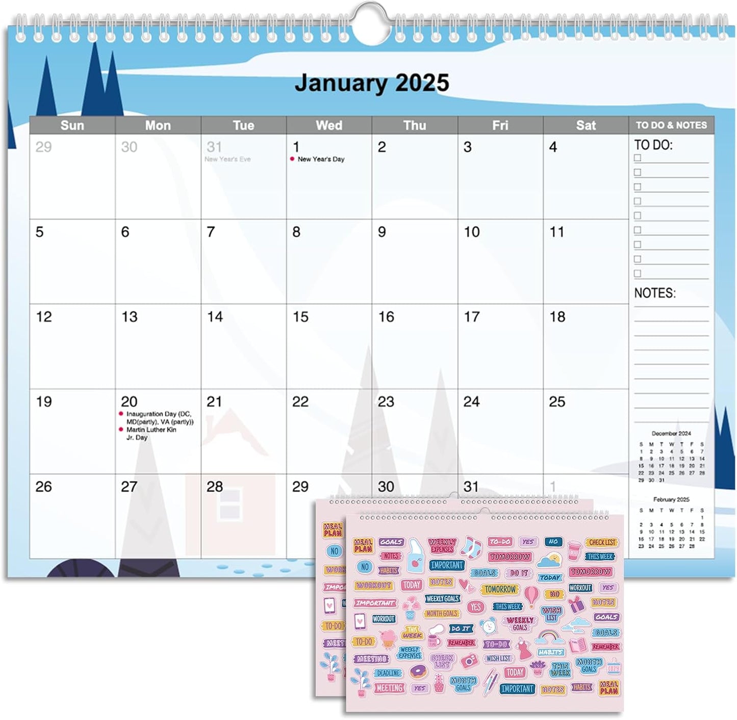 Yunaeduo 2025 Wall Calendar - Plan Your Time!