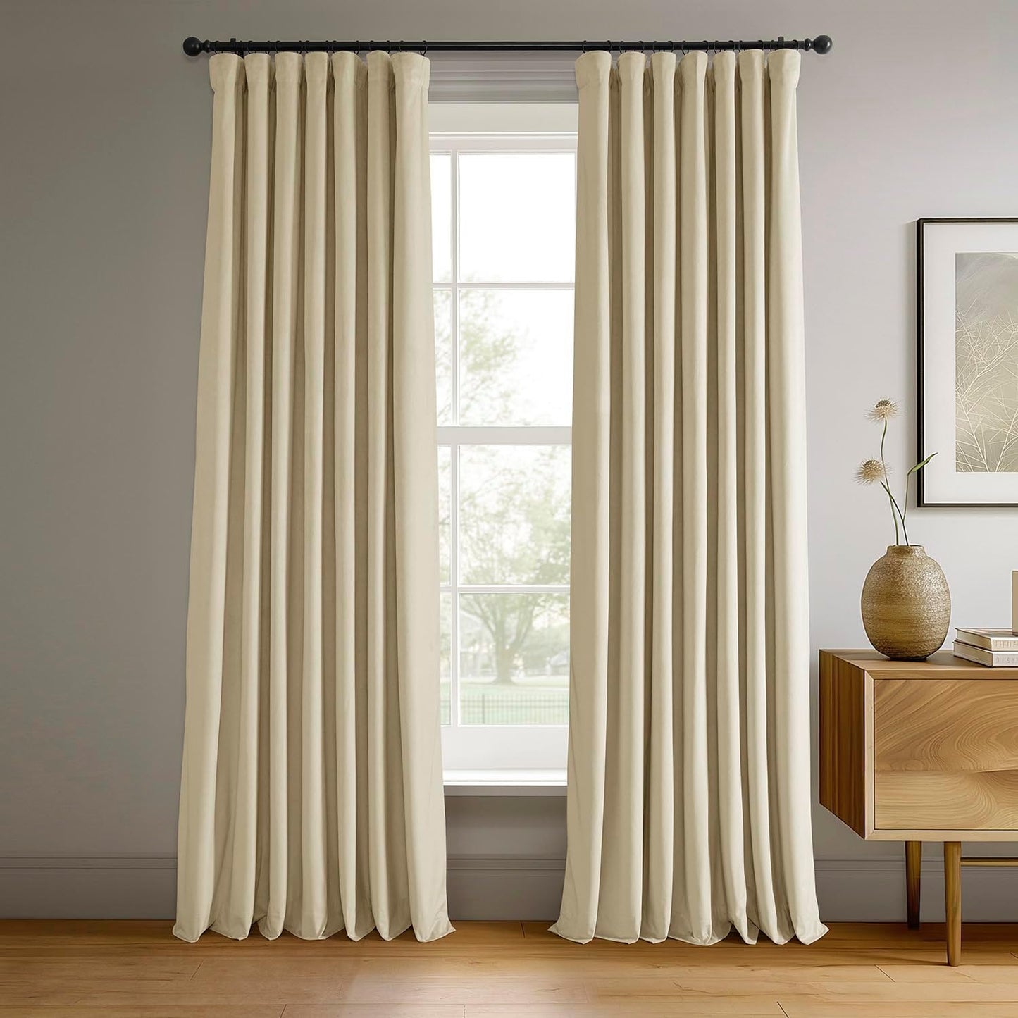 HPD Half Price Drapes Velvet Thermal Blackout Curtains 84 Inch