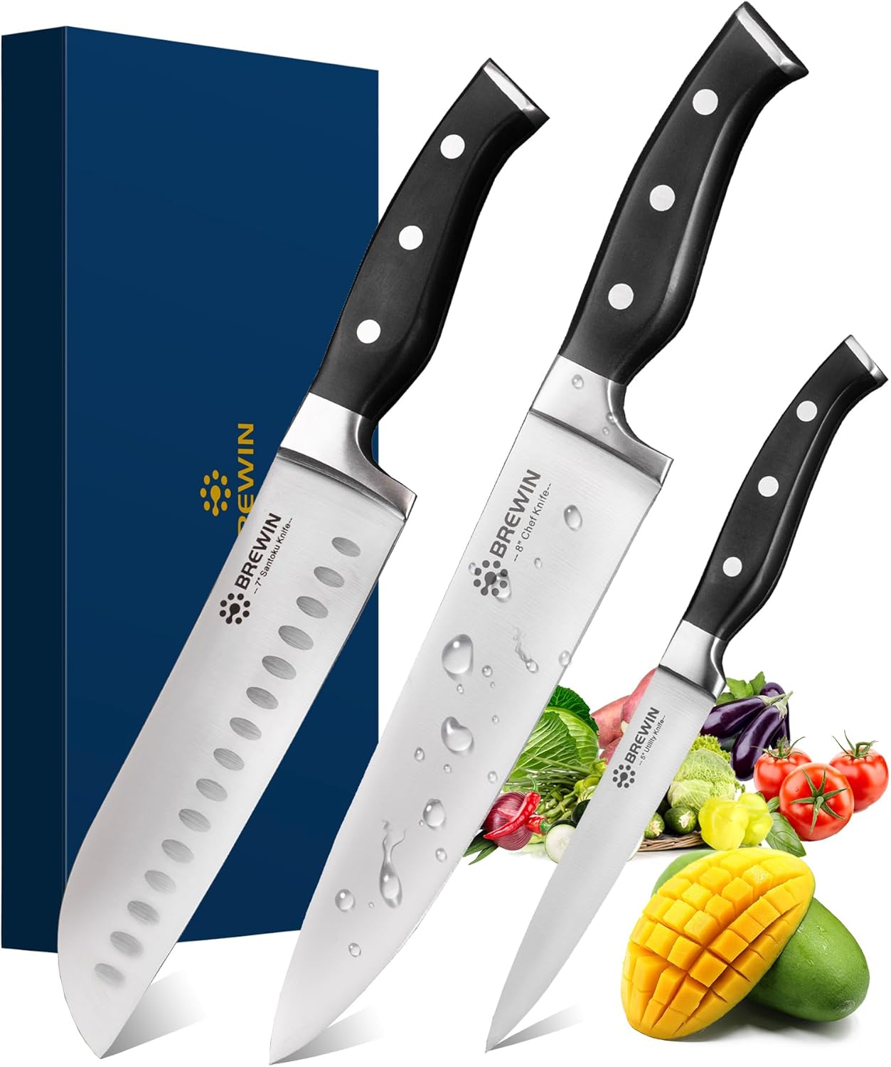 Brewin Professional Kitchen Knives Set for Culinary Excellence