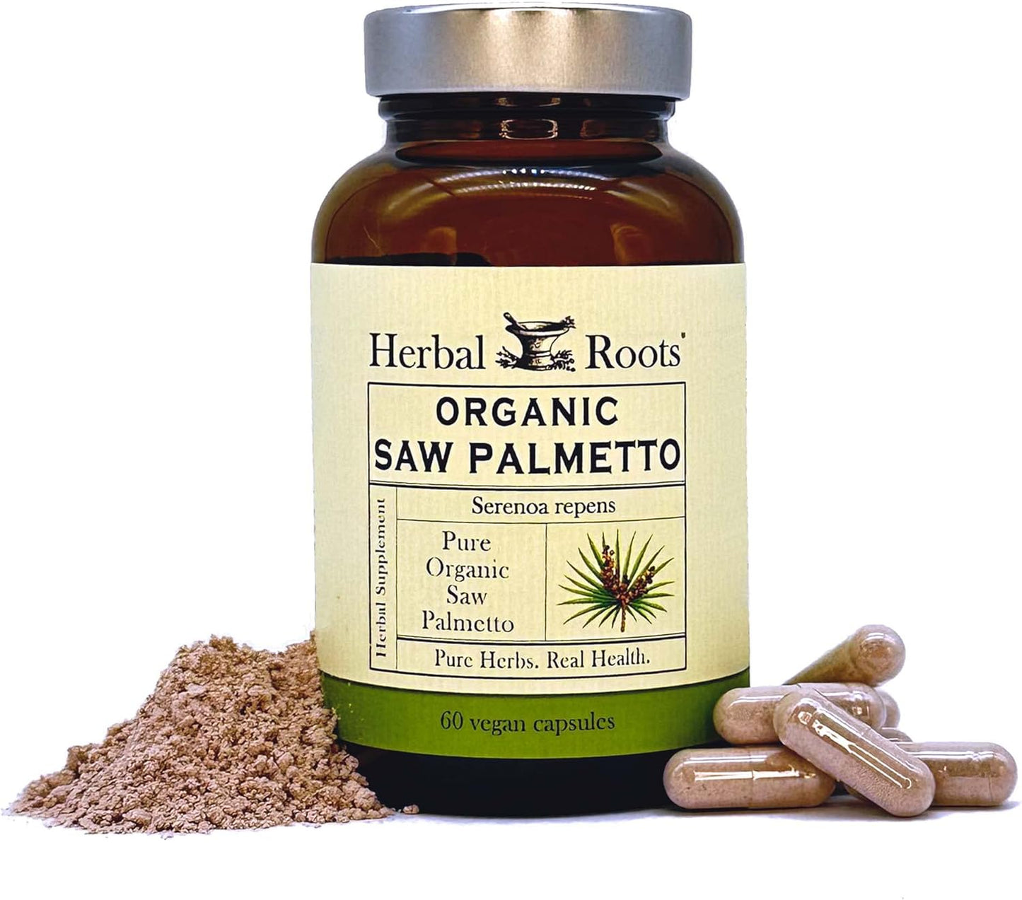 Organic Saw Palmetto Capsules for Hair and Prostate Health
