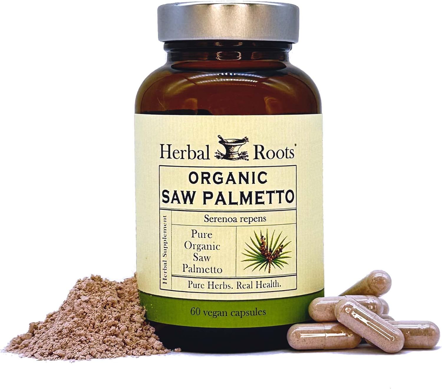 Organic Saw Palmetto Capsules for Hair and Prostate Health