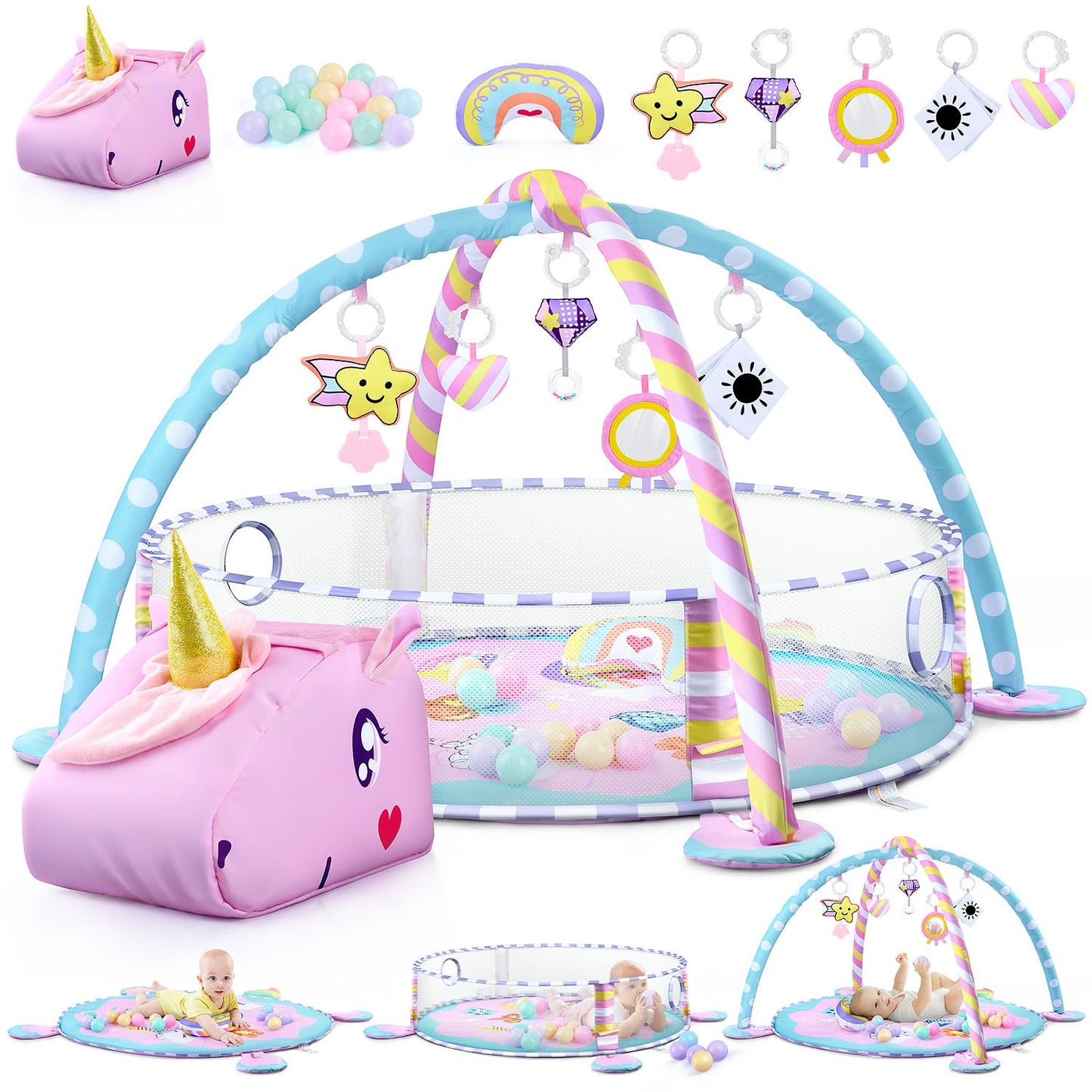 Baby Play Mat & Activity Mat for Motor Skills Development