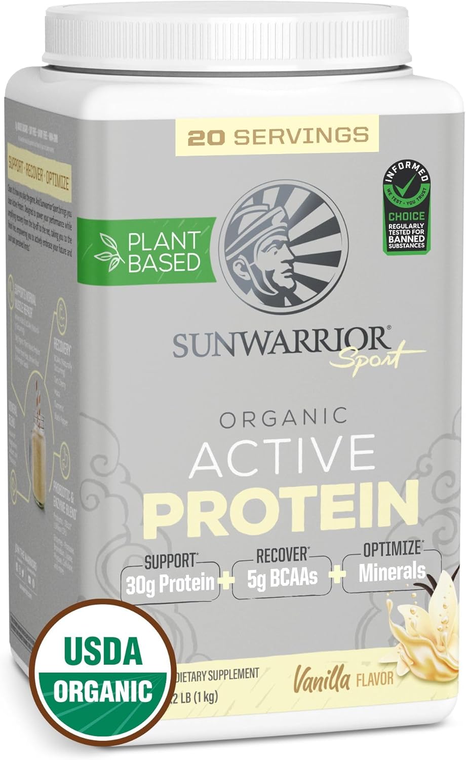 Sunwarrior Organic Plant Based Protein Powder for Recovery