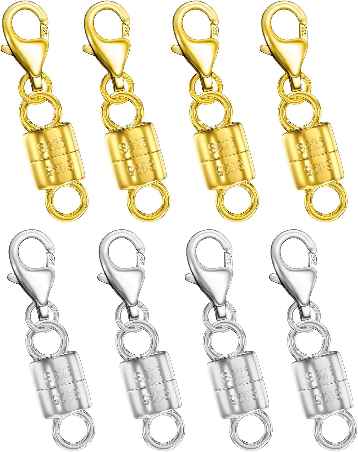 Dailyacc 925 Silver Lobster Magnetic Necklace Clasps for Jewelry