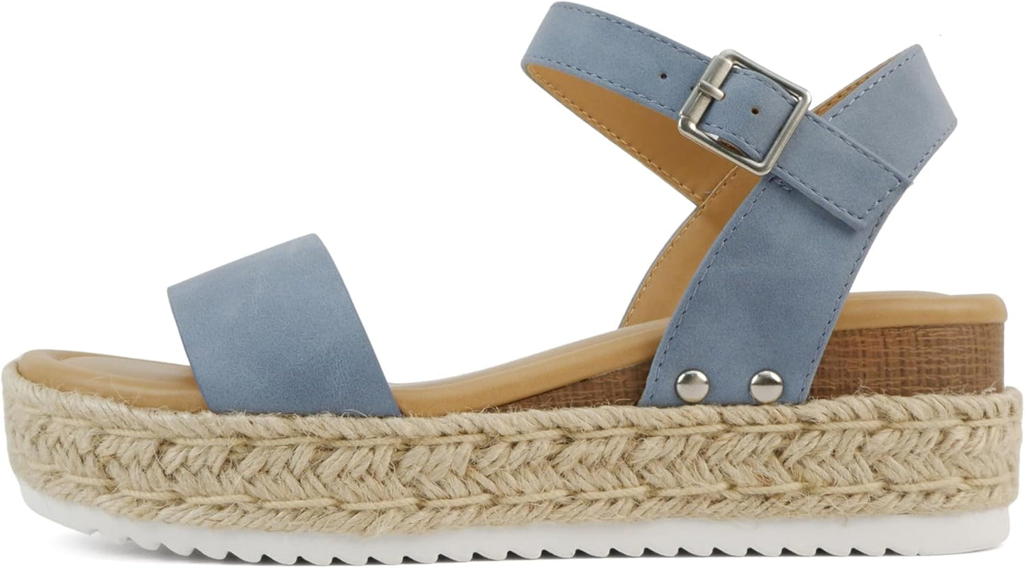 Soda Women Open Toe Ankle Strap Platform Espadrille Sandal Review