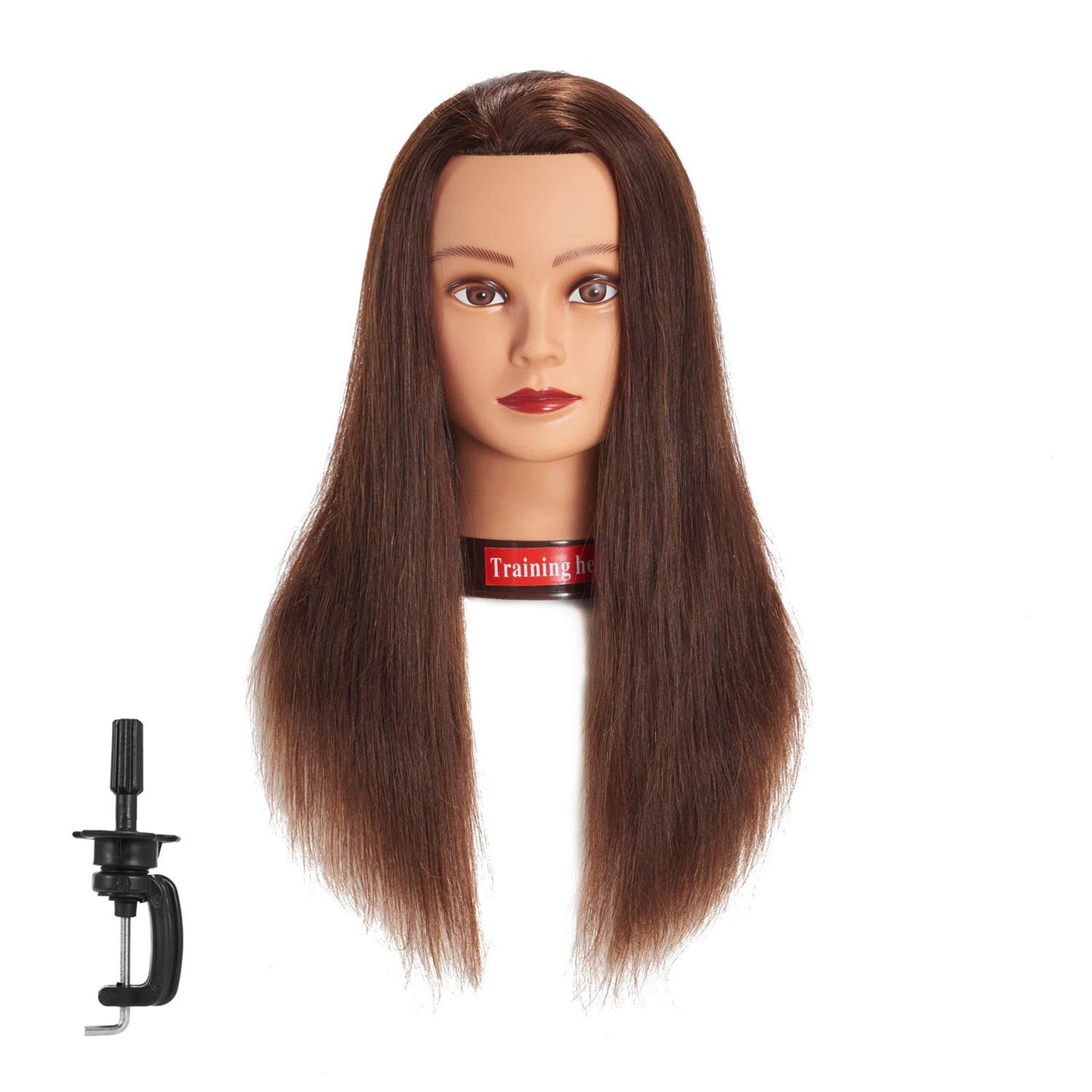 Traininghead 20-22in Female Human Hair Mannequin Head for Styling