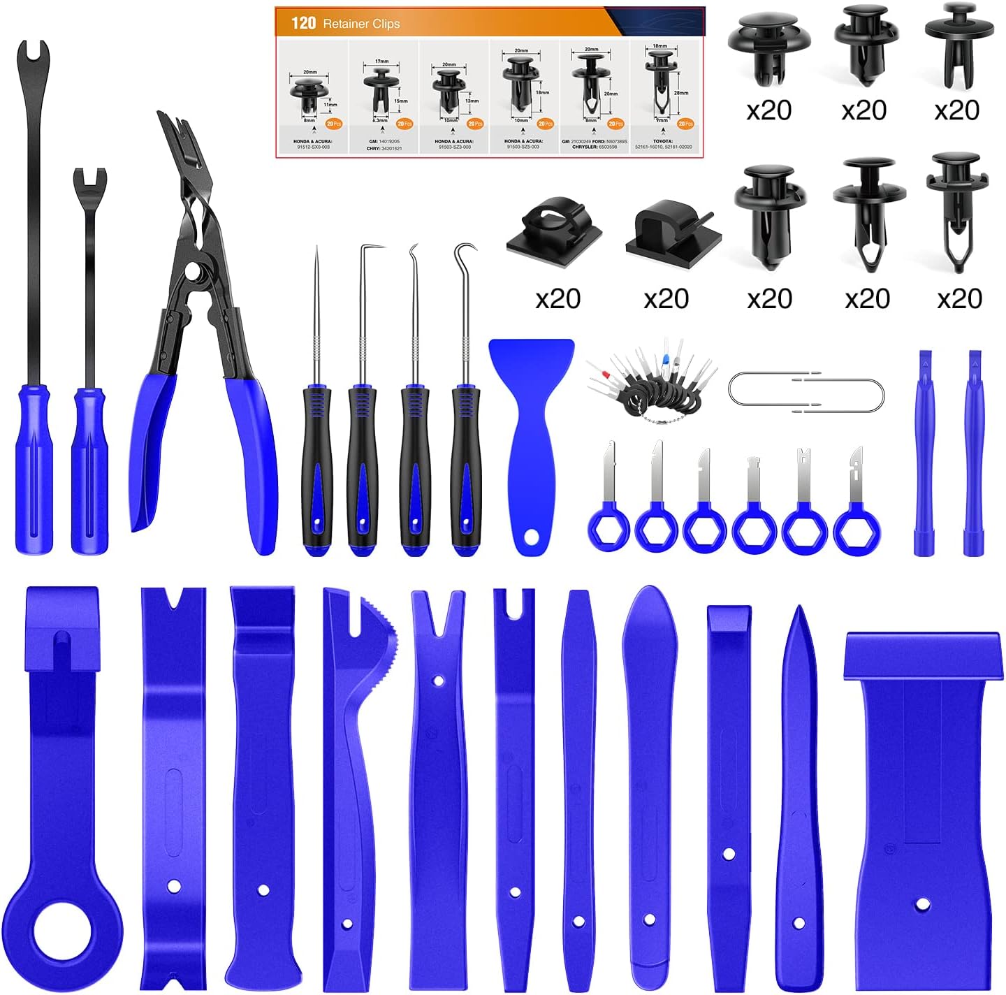 GOOACC 200Pcs Trim Removal Tool Set for Auto Clip Pliers